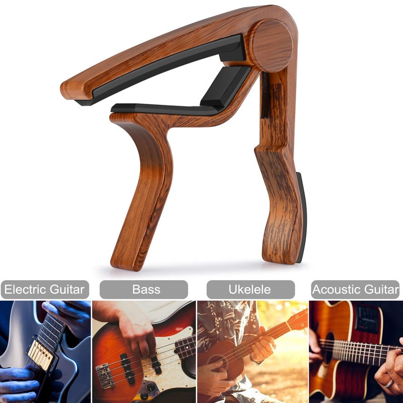 MOREYES Guitar Picks Capo Guitar Tuner Clip on for Acoustic Ukelele Bass Classical Guitar - Image 2